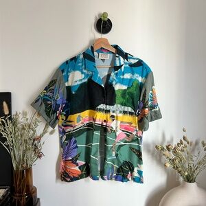 Scotch & Soda Tennis Court Cropped Button Down